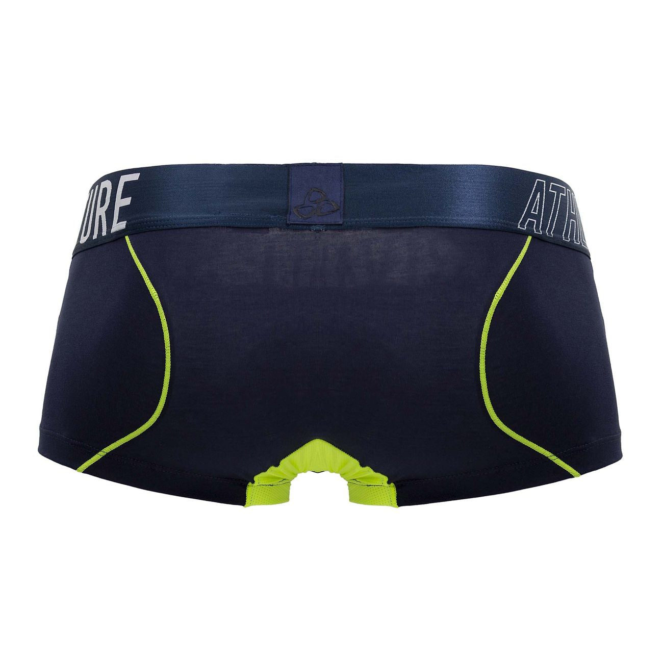 Navy blue Private Structure athlete trunk by CITYBOYZ USA with elastic waistband and logo detail, designed for comfort and style