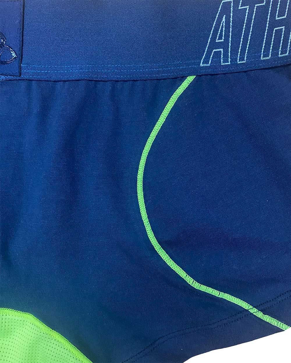 Navy blue Private Structure athlete trunk by CITYBOYZ USA featuring a sleek, comfortable design with a branded waistband.