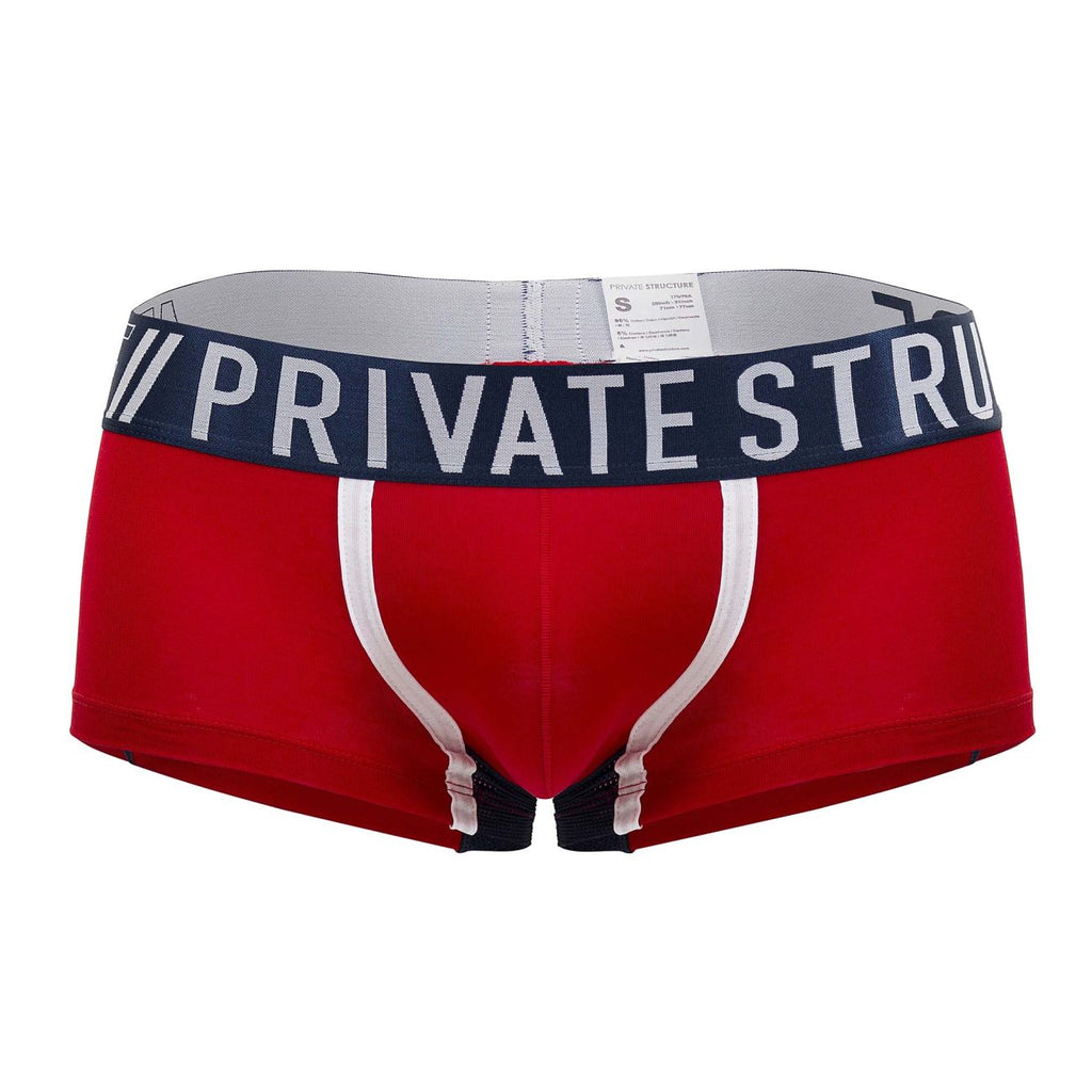 Red Falcon Private Structure Athlete Trunk by CITYBOYZ USA, showing a close-up of the sleek, sporty trunk design and branding.