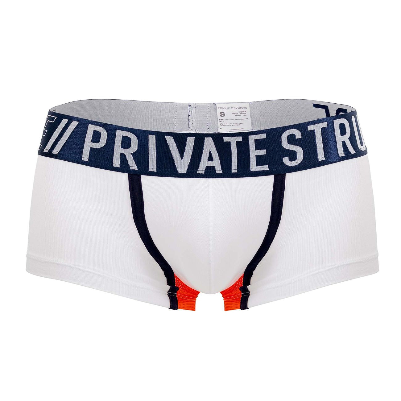White Private Structure Athlete Trunk by CITYBOYZ★USA, sleek men's trunk with comfortable fit and athletic style.