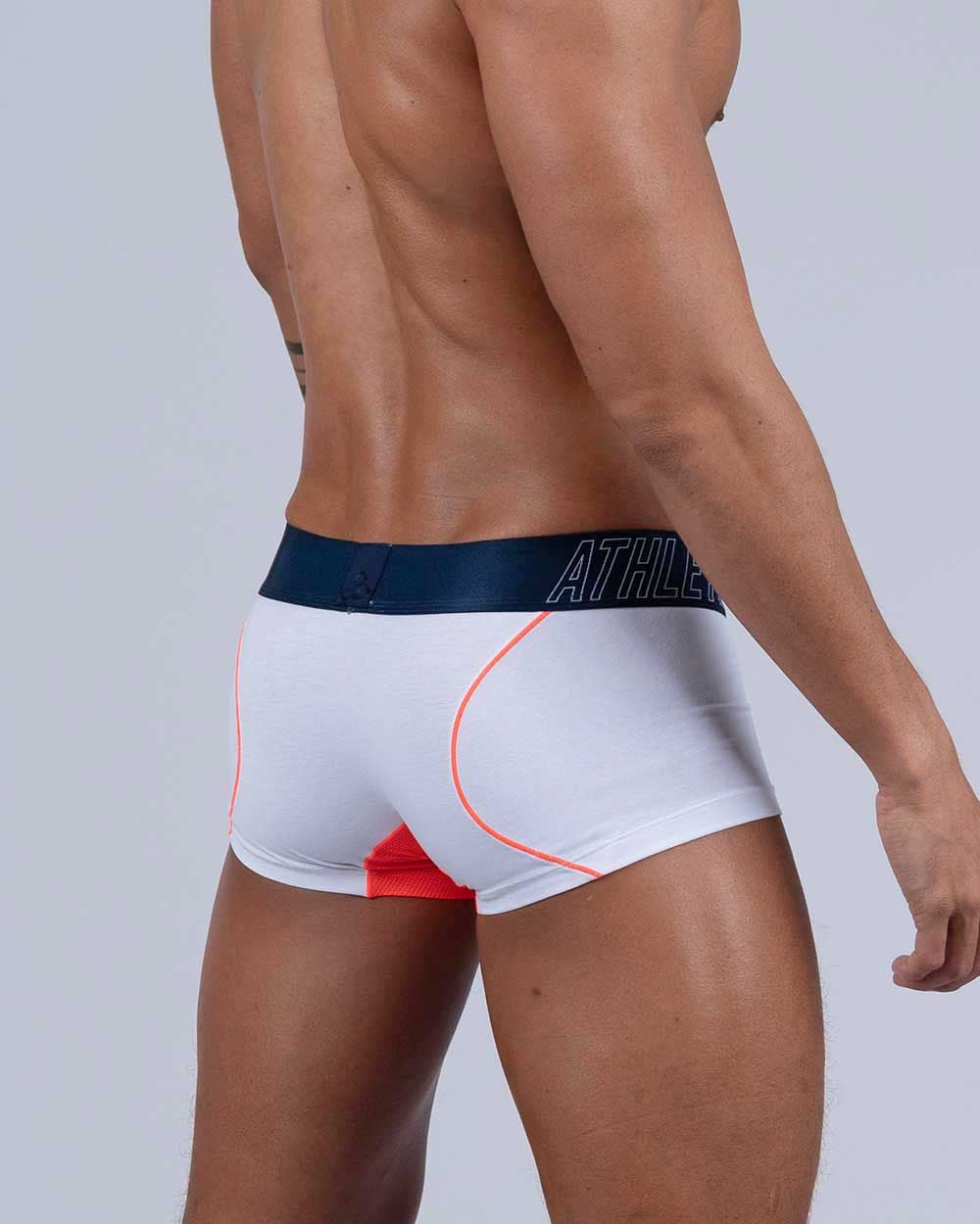 White CITYBOYZ★USA Private Structure Athlete Trunk BAUT4389 with sleek design and comfortable fit, displayed on a plain background.
