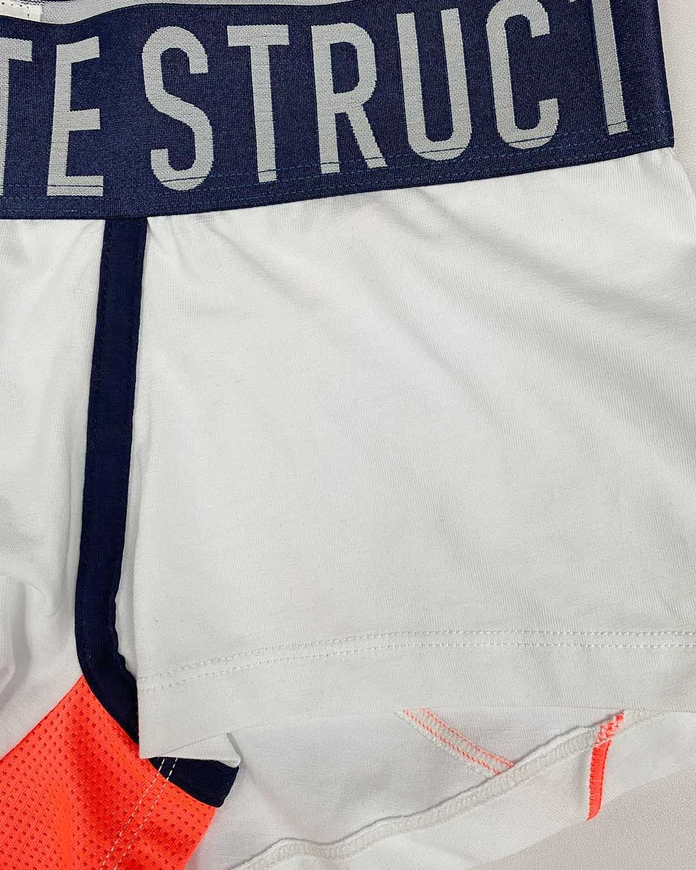 White Private Structure Athlete Trunk by CITYBOYZ★USA, featuring sleek design and comfortable fit.