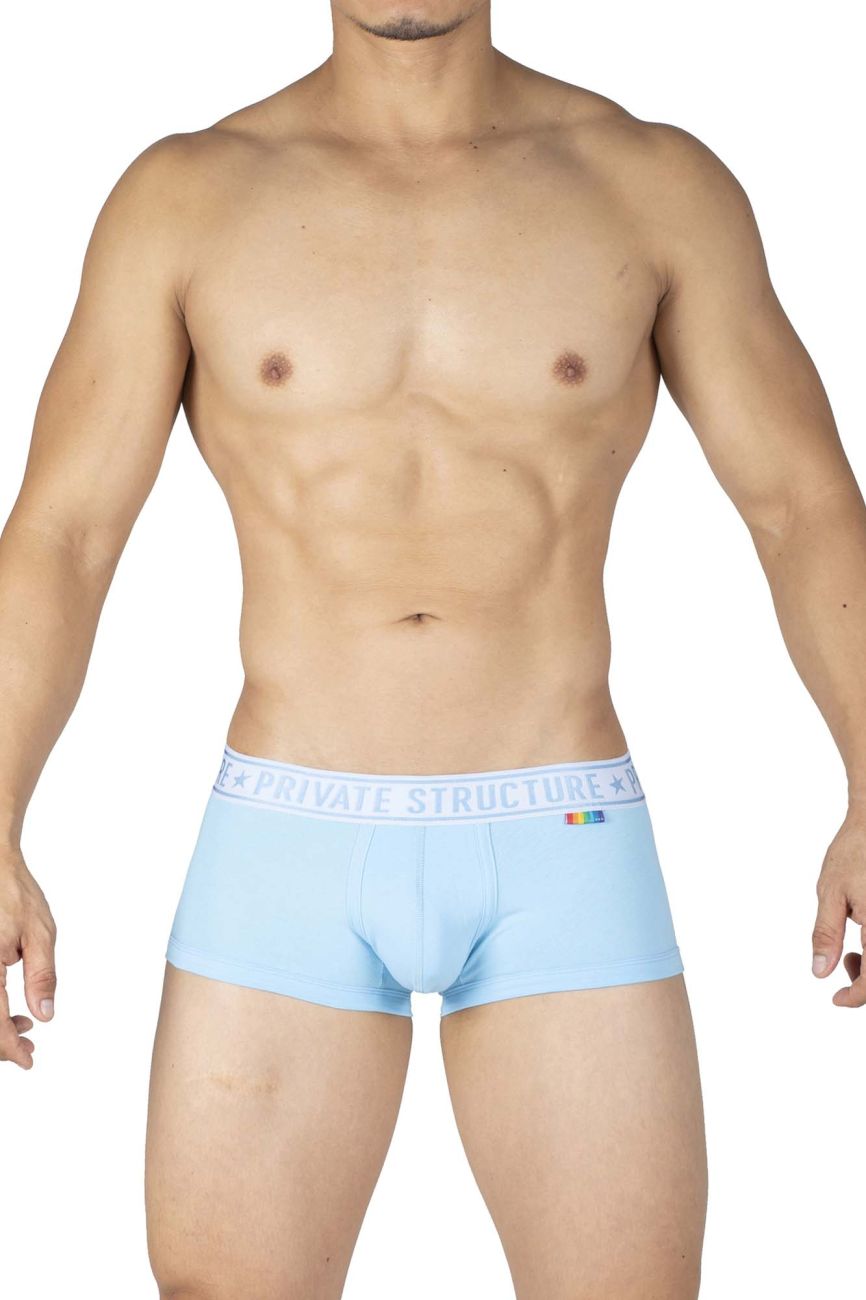 Private Structure mid waist trunks in yellow and blue, 2-pack by CITYBOYZ USA, featuring comfortable fabric and vibrant color design.