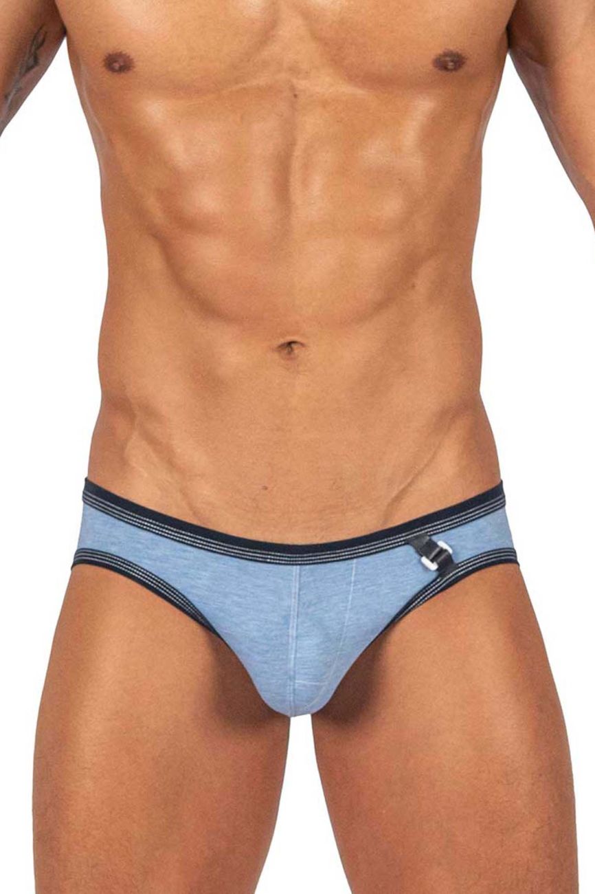 CityBoyz USA denim low-rise mini brief underwear with a sleek, private structure design, shown in the image.