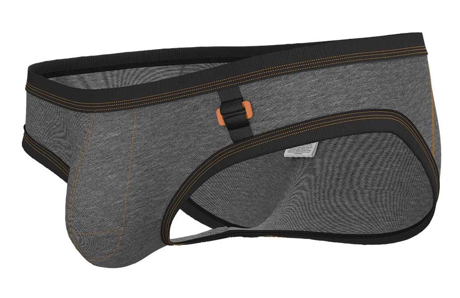 Stone gray low-rise mini briefs from CITYBOYZ★USA, private structure barn boy underwear featuring a snug, comfortable fit.