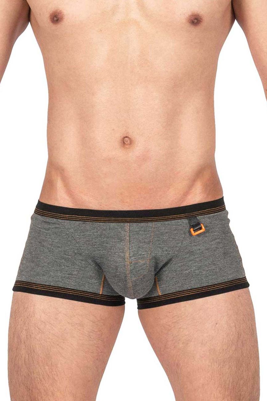 CITYBOYZ USA Private Structure Barn Boy low-rise trunk underwear in stone gray with a comfortable fit and modern design.