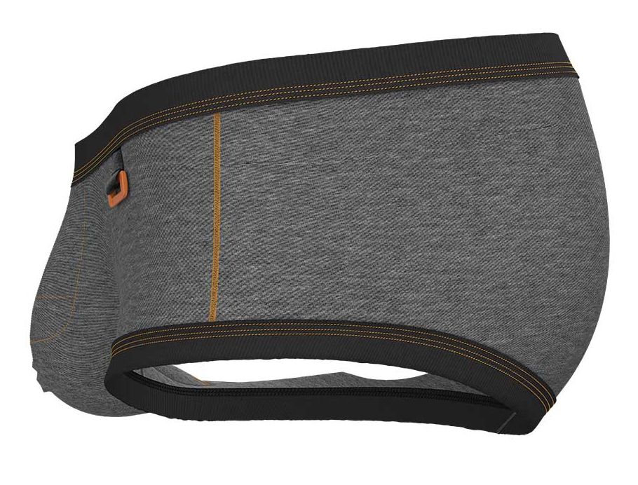 CITYBOYZ USA Private Structure Barn Boy low rise trunk underwear in stone gray with a comfortable fit and supportive design.