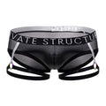 Black Private Structure Alpha Low Waist Garter boxer briefs by CITYBOYZ USA, featuring a sleek design and comfortable fit.