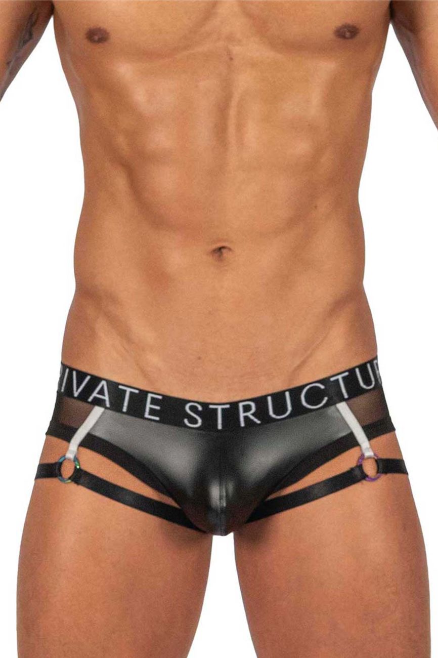 Black Private Structure Alpha low waist boxer briefs by CITYBOYZ★USA with sleek design and comfortable fit.