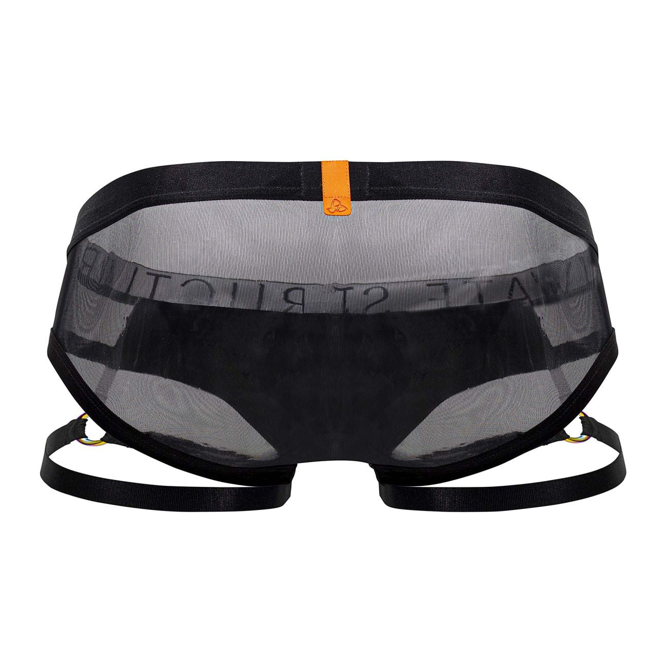 Black Private Structure Alpha low waist boxer brief by CITYBOYZ★USA, shown on a model emphasizing the comfortable fit and sleek design.
