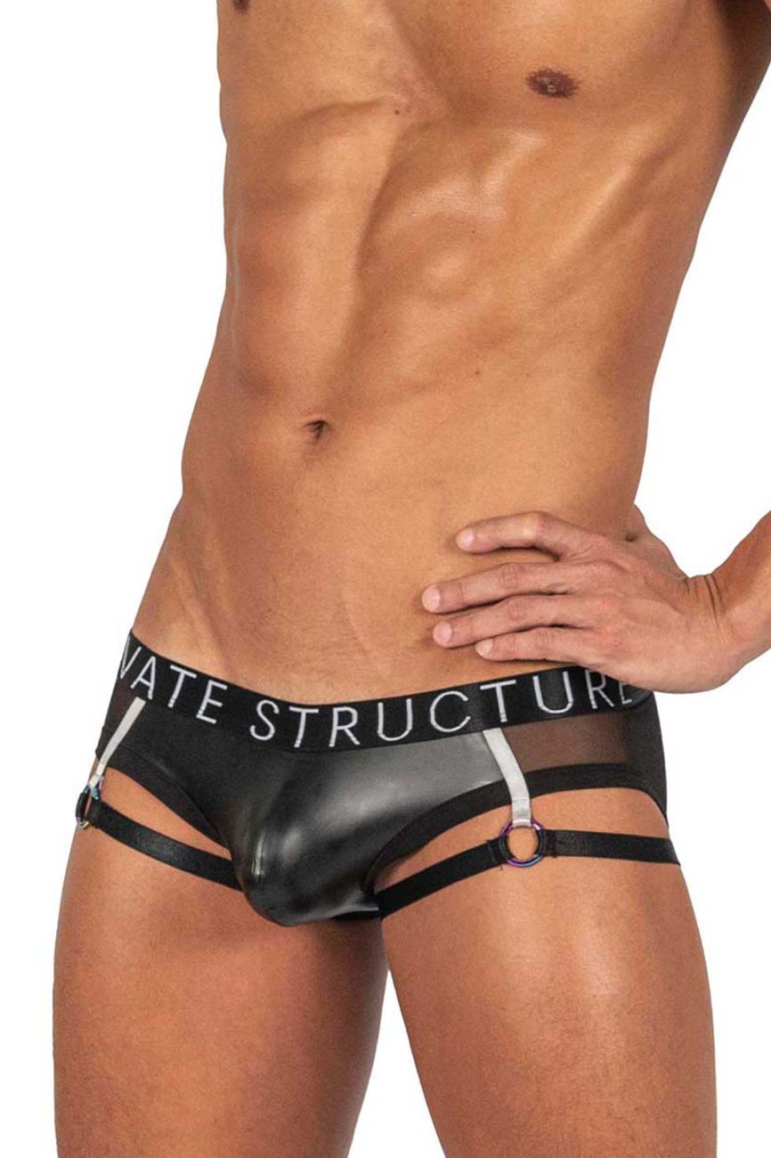 Black Private Structure Alpha low waist boxer briefs by CITYBOYZ★USA with a sleek fit and comfortable waistband.
