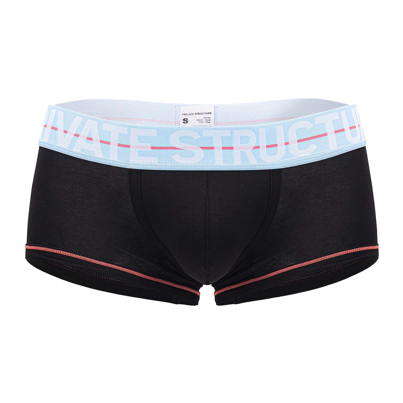 Black CITYBOYZ USA Private Structure Mo Lite mid-waist boxer briefs with a sleek, comfortable fit and modern design.