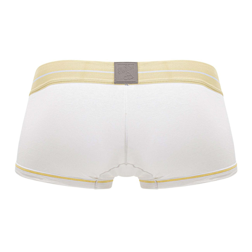 White Private Structure Mo Lite mid waist boxer brief by CITYBOYZ★USA, showcasing the comfortable fit and sleek design.