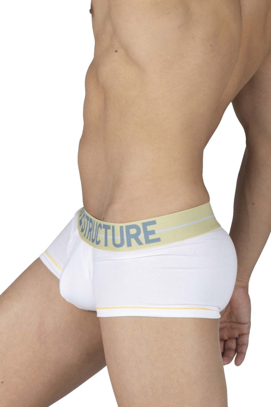 White Private Structure Mo Lite mid waist boxer brief by CITYBOYZ★USA displayed on a model.