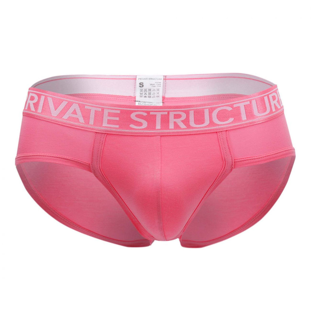 Private Structure Platinum Bamboo Brief by CITYBOYZ★USA in blush color, showing the soft fabric and comfortable fit.