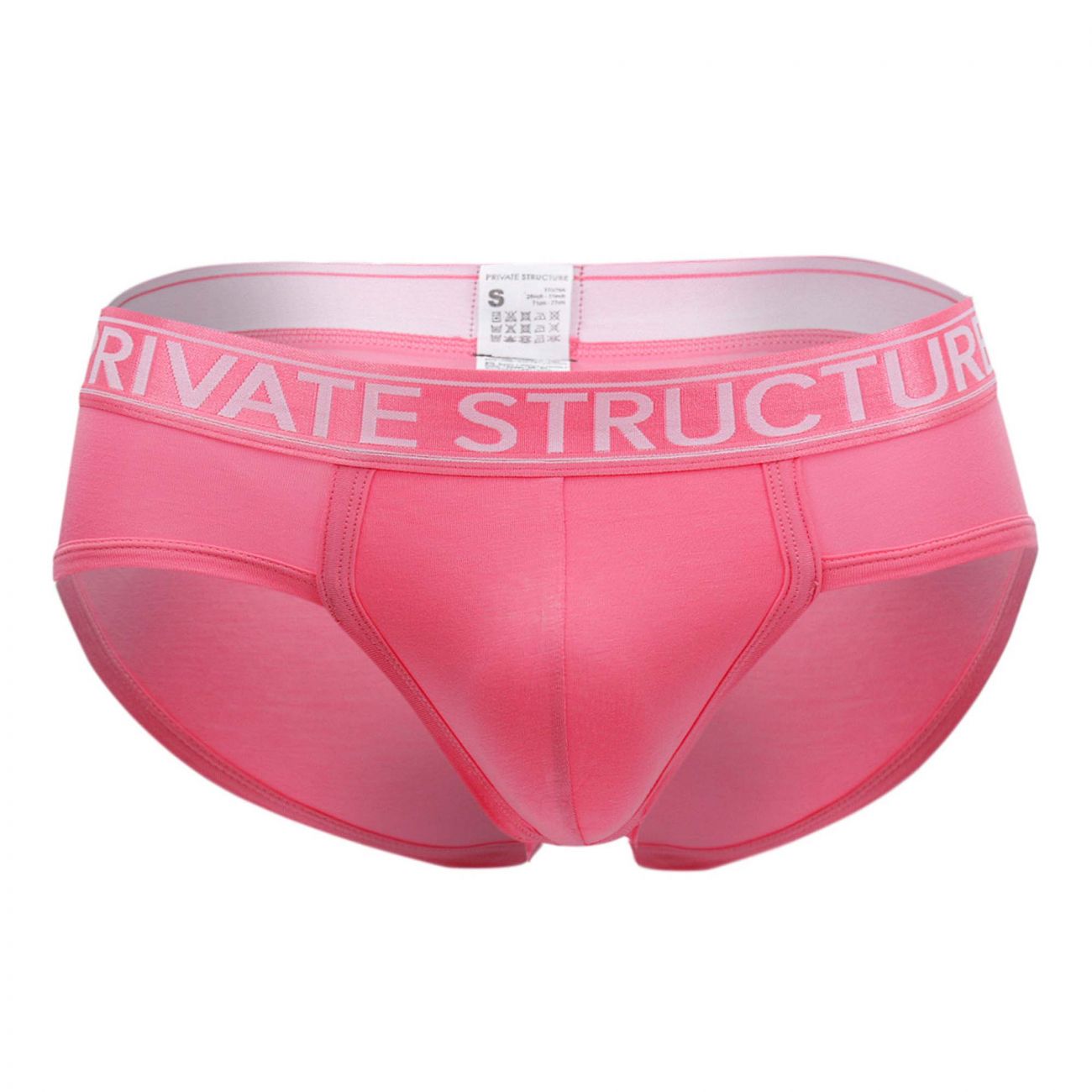 Private Structure Platinum Bamboo Brief by CITYBOYZ★USA in blush color, showing the soft fabric and comfortable fit.