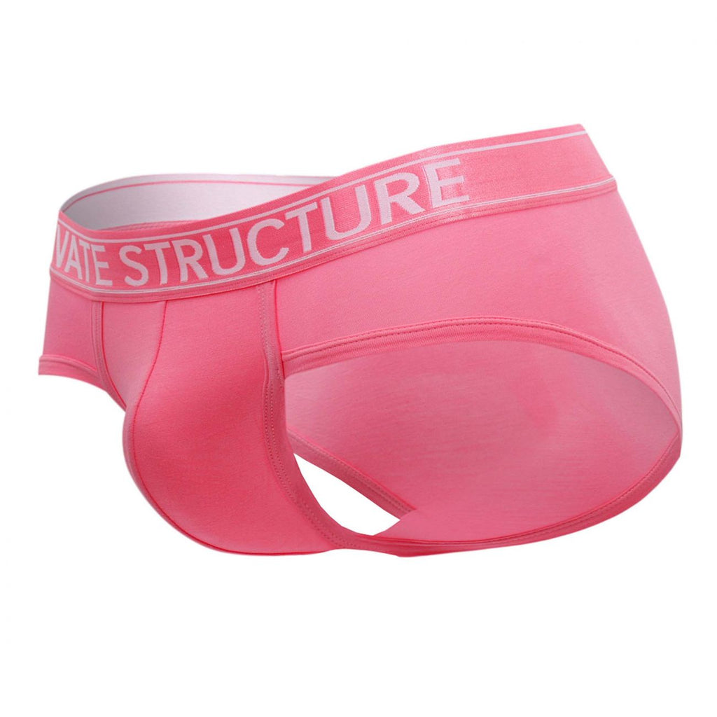 Private Structure Platinum Bamboo Brief by CITYBOYZ USA in blush, featuring smooth bamboo fabric and a comfortable, sleek underwear design.