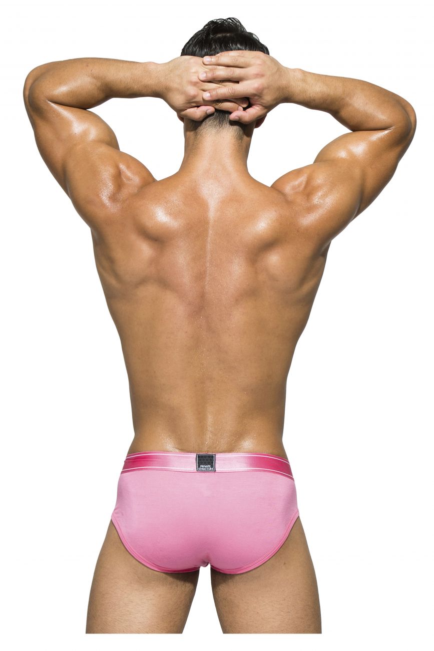 Private Structure Platinum Bamboo Brief by CITYBOYZ USA in blush color, featuring smooth bamboo fabric and comfortable fit.