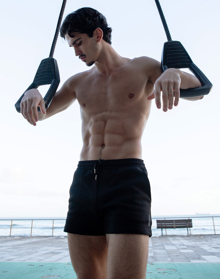 Light blue Supawear Jersey Short athletic shorts by CITYBOYZ★USA, displayed flat with a relaxed fit and elastic waistband.