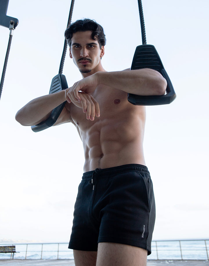 CITYBOYZ★USA Supawear Jersey Short athletic shorts with a relaxed fit, displayed on a model in a casual setting.