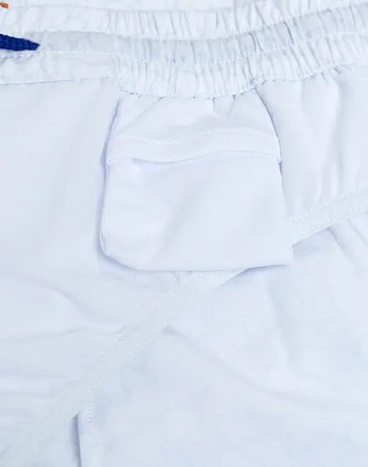 CityBOYZ USA 2Eros Seascape swim shorts with ocean-inspired print, lightweight fabric, and adjustable waistband for comfortable beachwear.