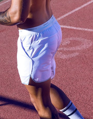 CityBOYZ★USA Supawear SPR Racer Short athletic shorts in black with a sleek, fitted design for active wear.