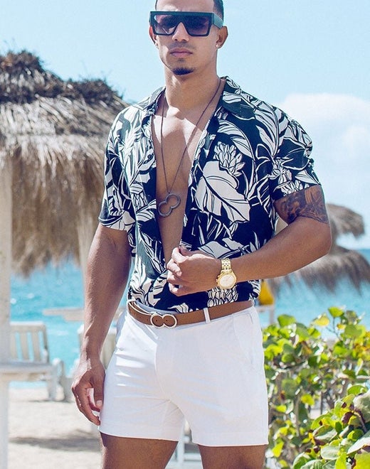 White 2Eros Bondi Shorts by CITYBOYZ★USA, casual men's shorts with a relaxed fit and stylish design.