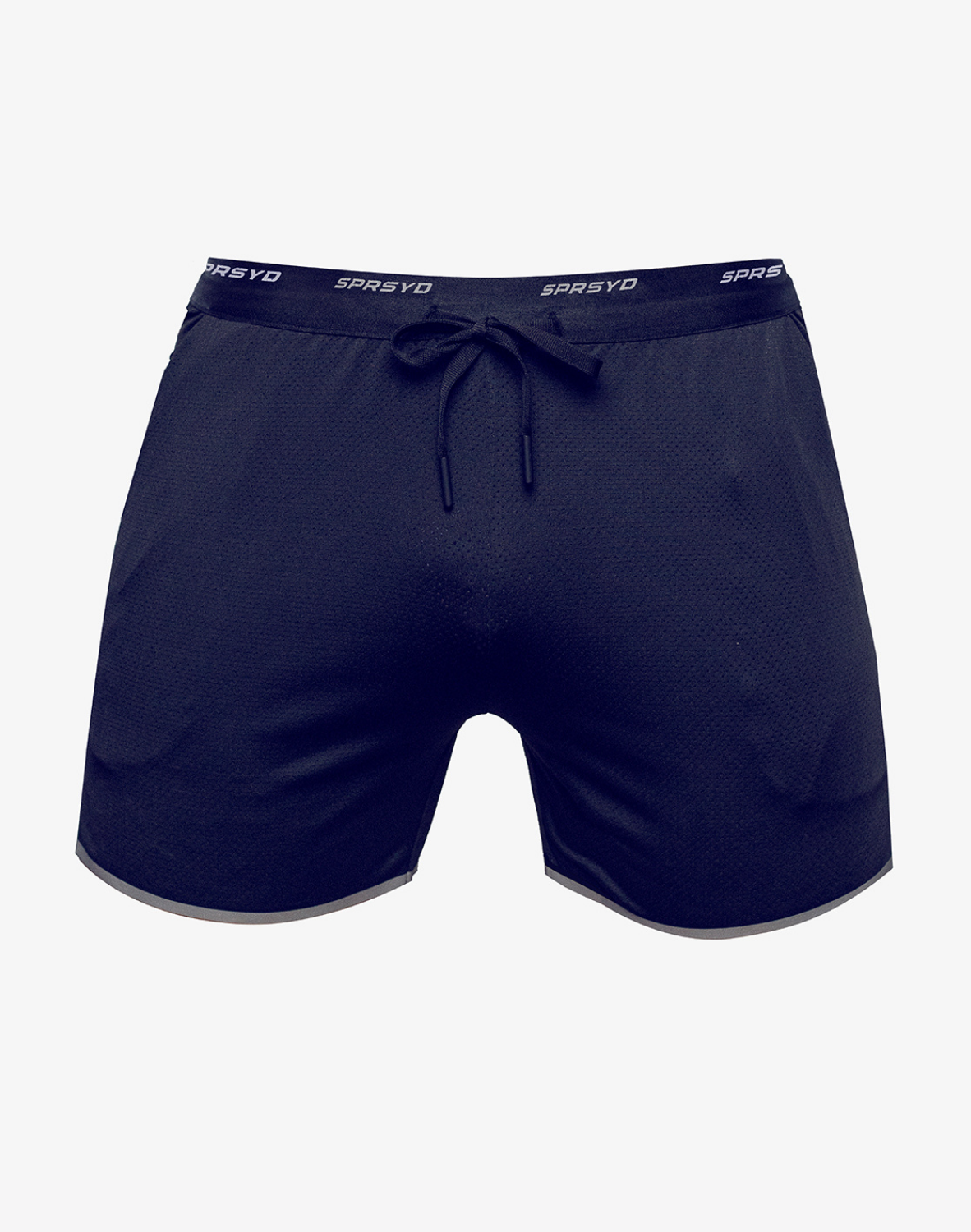 Black CITYBOYZ★USA Supawear SPR Racer Short athletic shorts with a fitted design and sporty style.