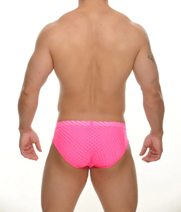 Pink Starkey Brief underwear for men by CITYBOYZ★USA, featuring a comfortable fit and stylish design.