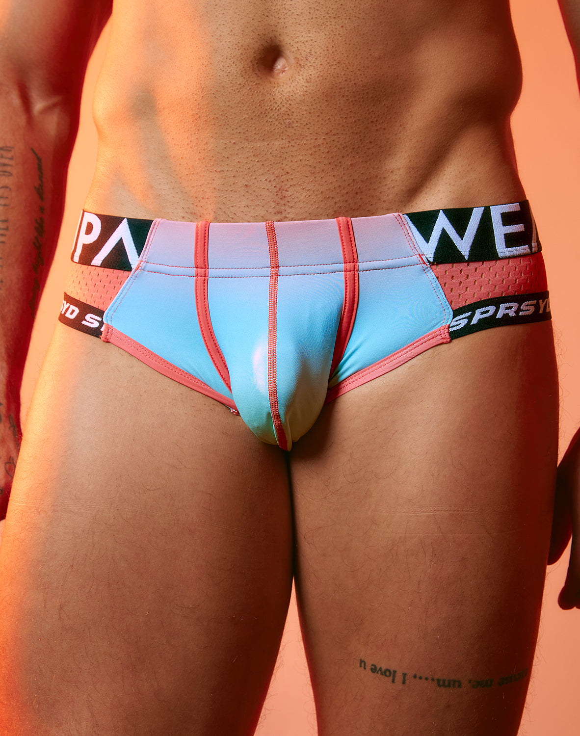 Rainbow gradient Supawear SPR Max brief by CITYBOYZ★USA featuring vibrant, colorful design and comfortable fit.