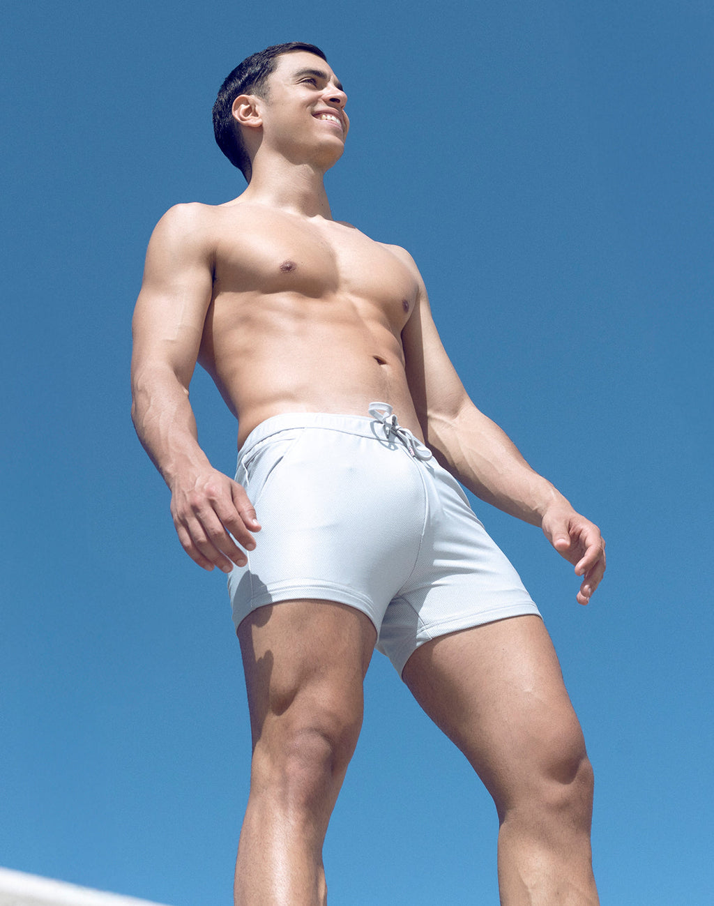 White Supawear SPR Mesh Shorts by CITYBOYZ★USA, athletic shorts with breathable mesh fabric and sporty design.