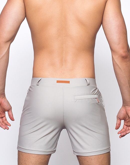 Brown CITYBOYZ★USA 2Eros Bondi shorts with a comfortable fit, featuring a stylish string detail and casual design.