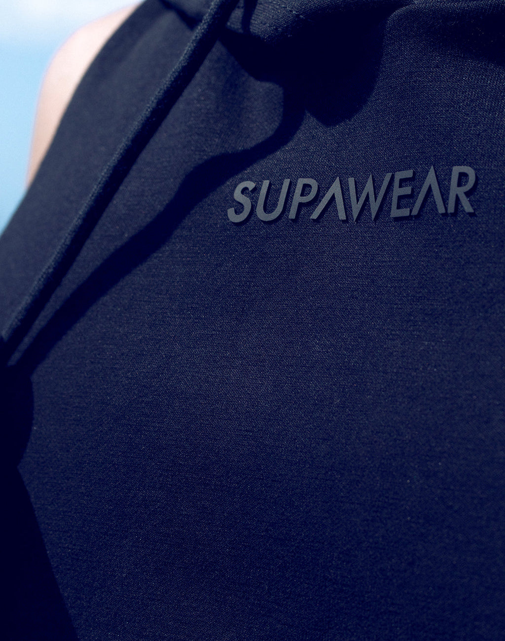 Black Supawear sleeveless hoodie by CITYBOYZ★USA, featuring a sporty fit with a sleeveless design and casual activewear style.