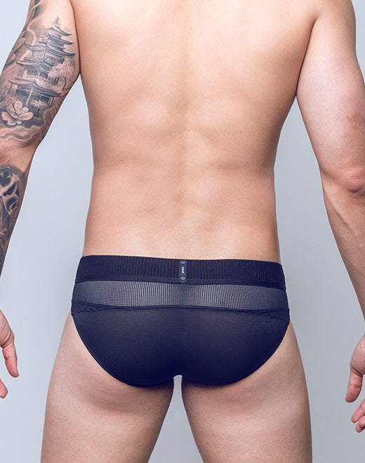 CityBoyz USA 2Eros Hermes brief underwear in black, featuring comfortable fit and stylish design for men.