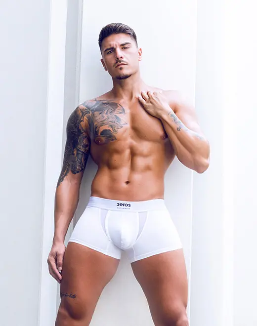 CityBOYZ USA 2Eros Cronus trunk underwear in black, featuring comfortable fit and stylish design, shown on a model.