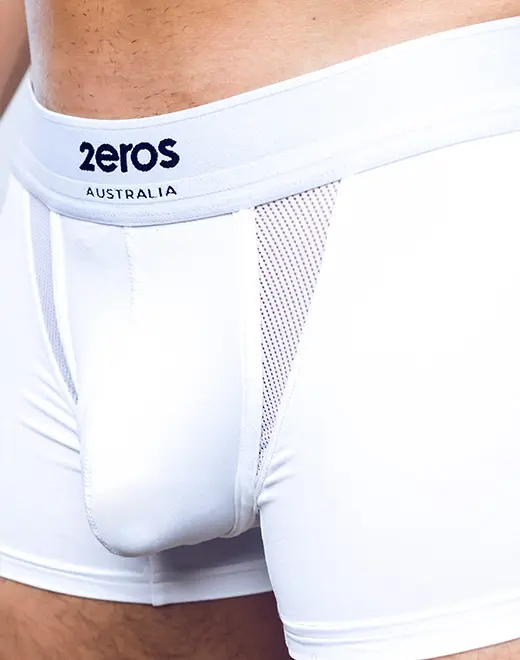 CityBOYZ USA 2Eros Cronus Trunk underwear in black, featuring a snug fit and logo waistband, displayed on a white background.