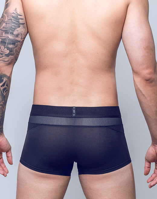 CITYBOYZ★USA 2Eros Aktiv Hermes Trunk underwear, black fabric with branding, designed for comfort and support.