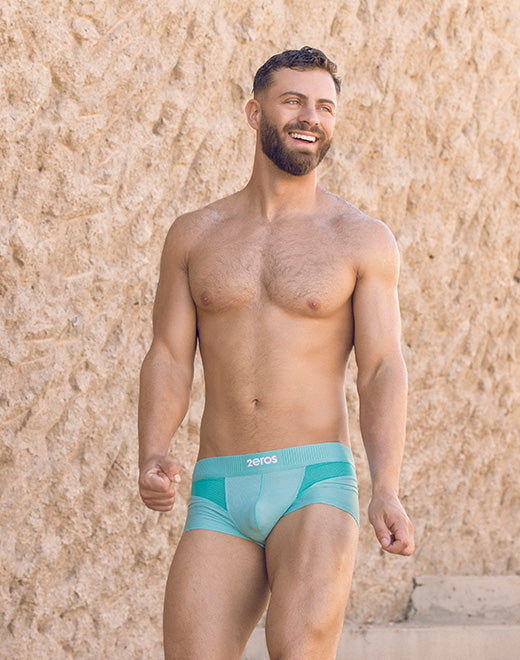 CityBoys USA 2Eros Aktiv Hermes Trunk underwear in black, featuring sleek fabric and comfortable fit, displayed on a mannequin.