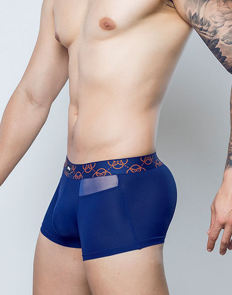 CityBOYZ★USA 2Eros Himeros underwear trunk in navy, comfortable and stylish men's trunk with snug fit and soft fabric.