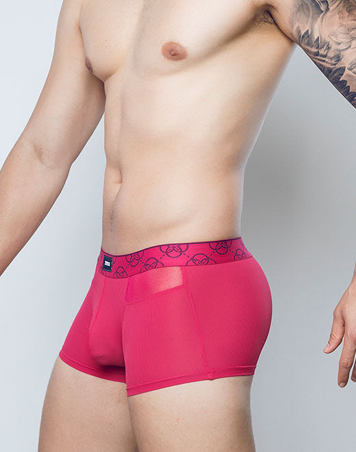 CityBOYZ USA 2Eros Himeros underwear trunk, comfortable and stylish men's trunk in black with logo waistband, front pouch design