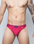 CityBoyz USA 2Eros Himeros thong underwear in black, featuring a sleek design and luxurious comfort, displayed on a model.