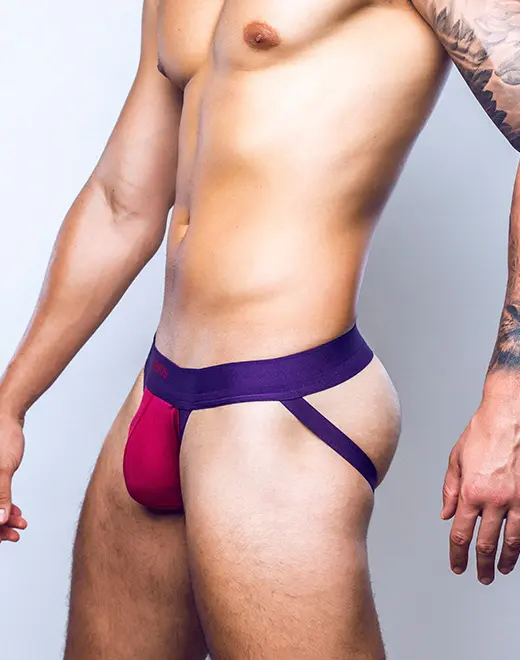 CityBOYZ USA 2Eros Cronus jockstrap underwear with supportive elastic waistband and breathable fabric, shown in black.