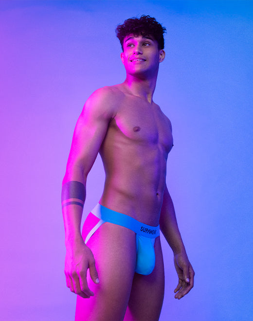 Bright neon Supawear Neon Jock underwear from CITYBOYZ★USA, featuring bold colors and supportive fit in a close-up image.