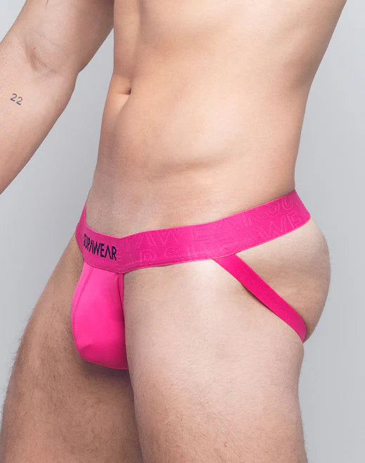 Supawear Neon Thong underwear by CITYBOYZ USA, showcasing bright neon fabric and slim fit design on a model.