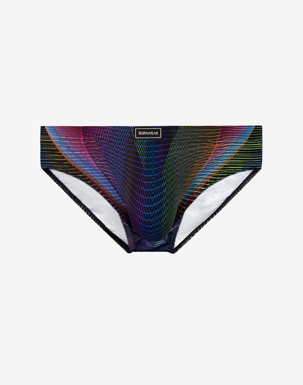 CityBOYZ★USA Supawear Printed Pride hybrid brief featuring colorful, patterned underwear with a comfortable fit.