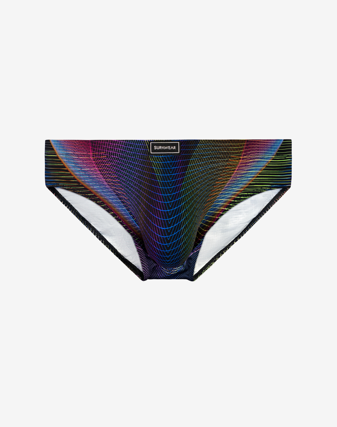 CityBOYZ★USA Supawear Printed Pride hybrid brief featuring colorful, patterned underwear with a comfortable fit.