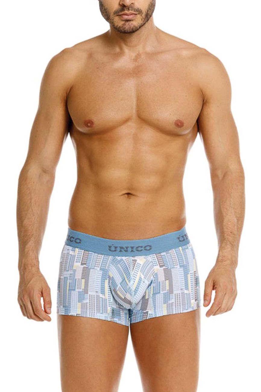 Blue Unico Ocarina Trunk by CITYBOYZ★USA, featuring a compact, vintage-style trunk with metal hardware and leather handle details.