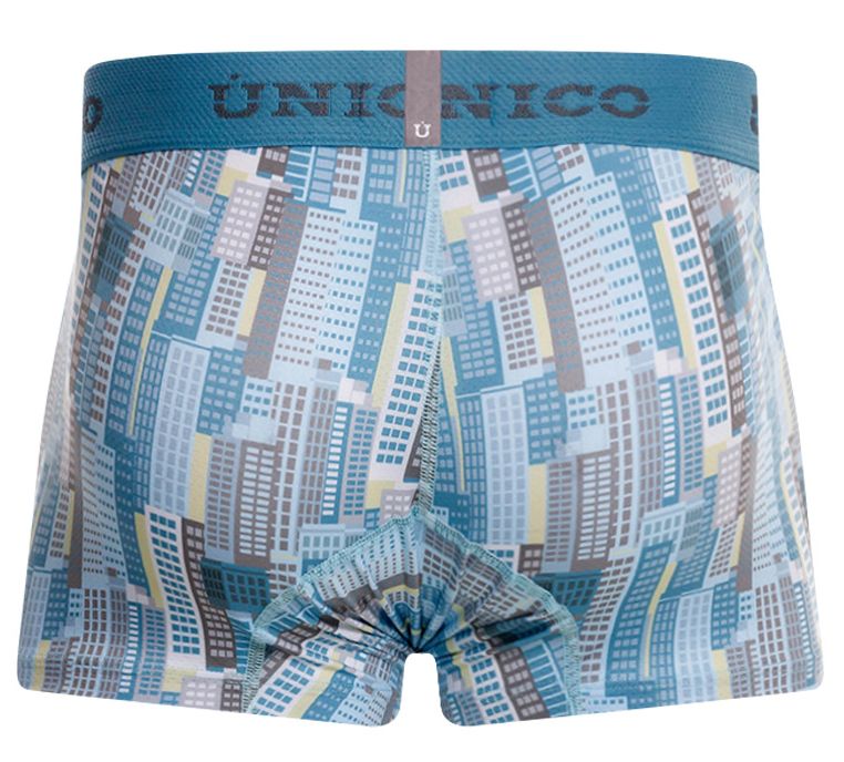 Blue Unico Ocarina Trunk by CITYBOYZ★USA, showing a sturdy, compact storage trunk with metal latches and a textured surface.