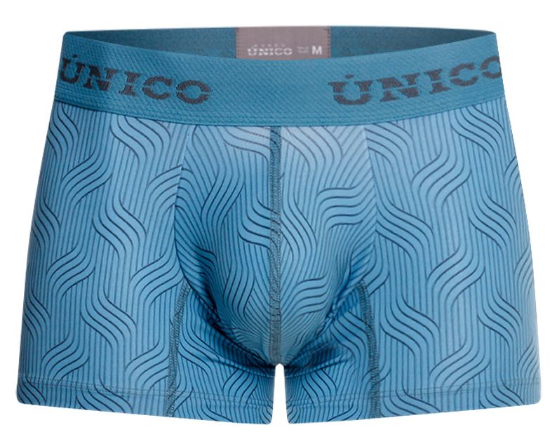 Blue Unico Lenoso trunk by CITYBOYZ★USA, featuring a spacious design with sleek fabric and stylish details.