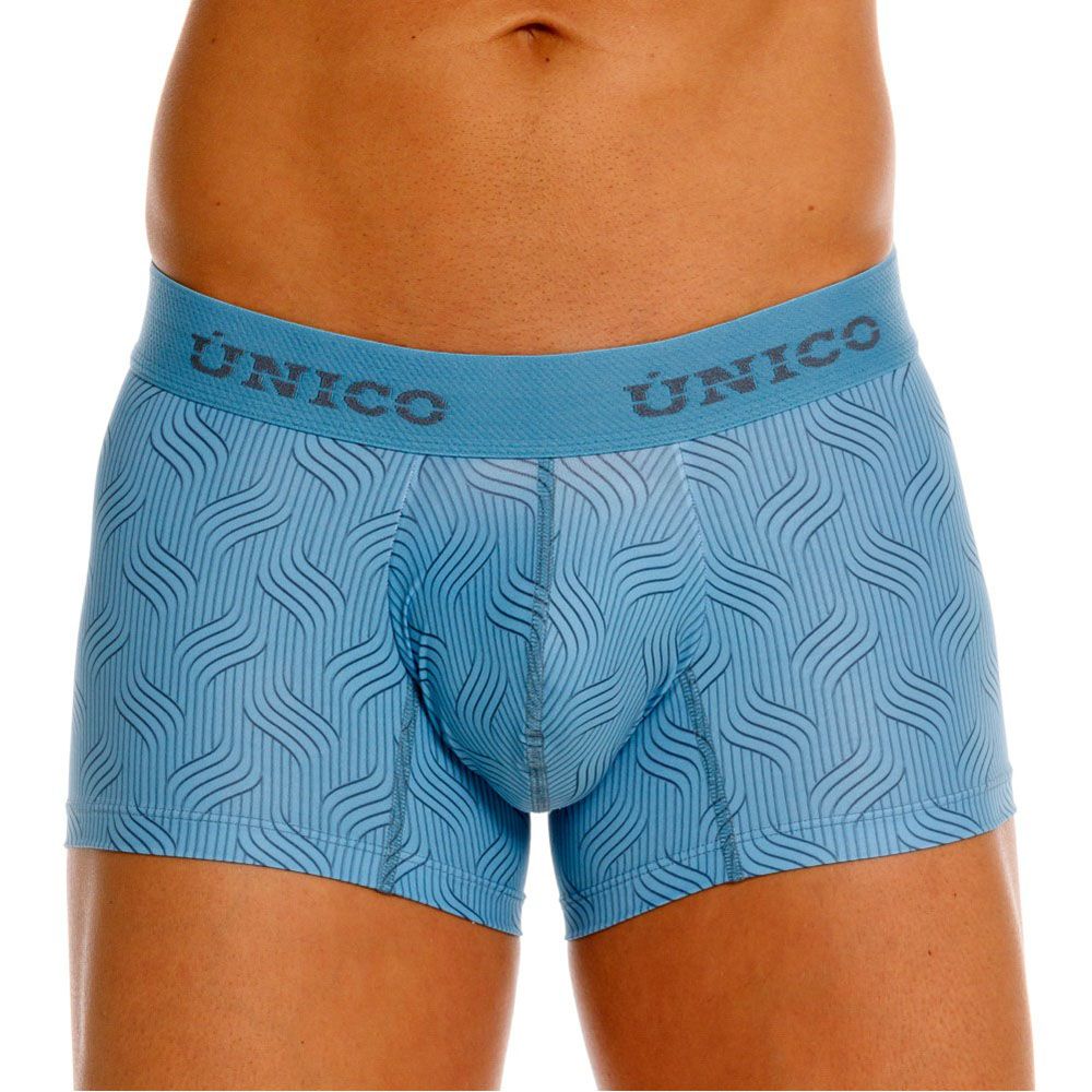 Blue Unico Lenoso trunk by CITYBOYZ★USA featuring durable fabric and spacious design, shown with the trunk fully closed.